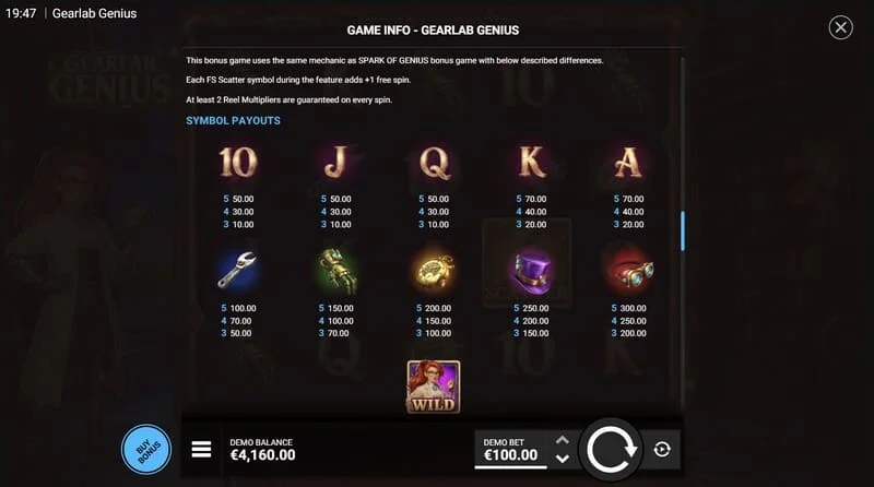 Gearlab Genius - Aynı sembollerle Eşitlenmiş Makaralar kombinasyonu